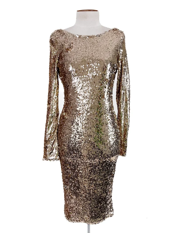 Boohoo | Gold Cocktail Dress | Size 8