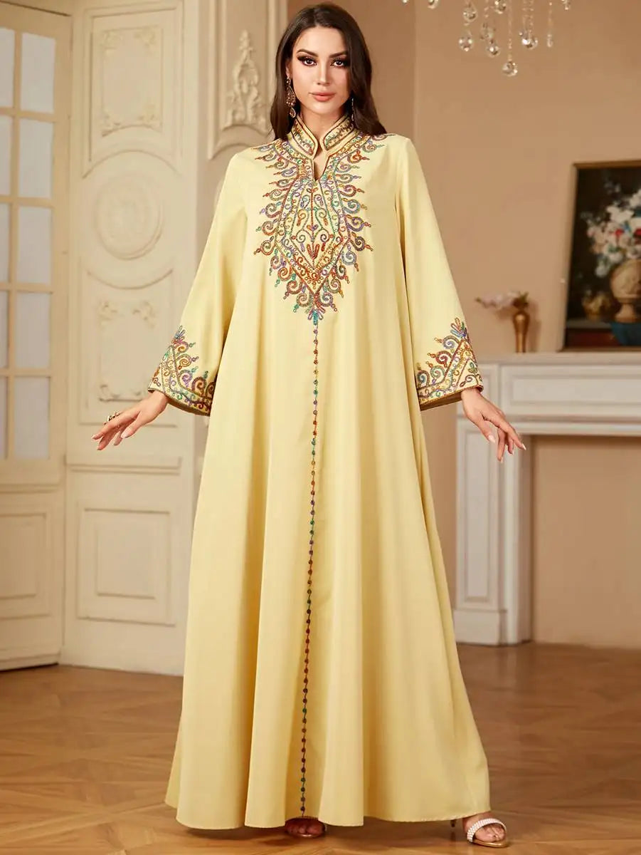 Embroidery Eid Dress Caftan Kaftan Dress Jalabiya