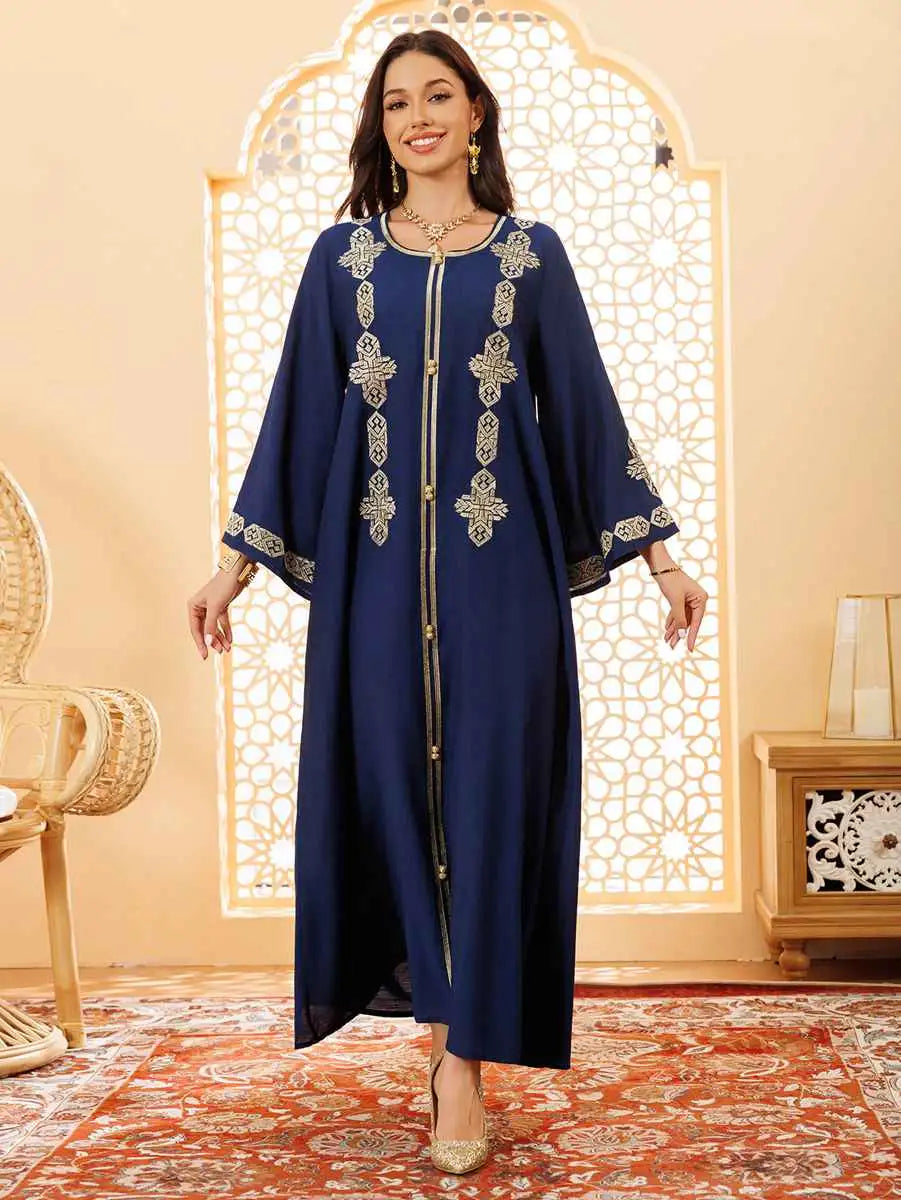 Embroidery Eid Middle East Caftan Kaftan Dress