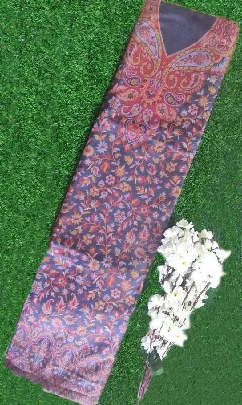 Gray Pashmina Kani Weave Salwar Kameez Dress Material C322