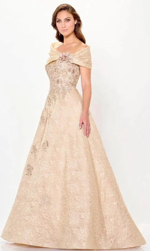 Ivonne D ID6202 - Floral Embroidered Evening Dress