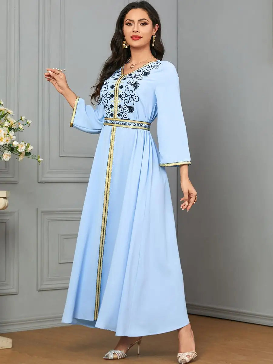 Embroidery Eid Dubai Caftan Kaftan Dress