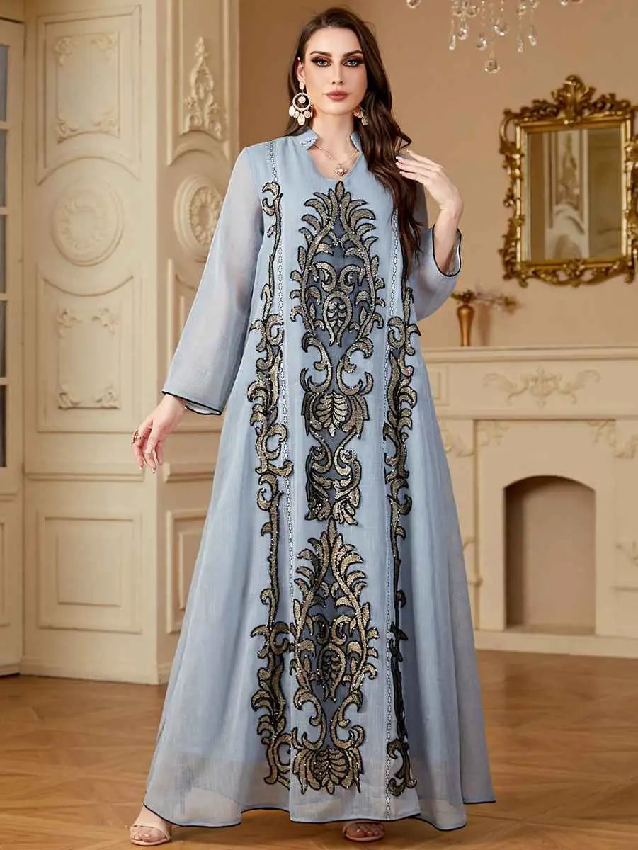 Embroidery Eid Caftan Kaftan Dress For Party And Wedding