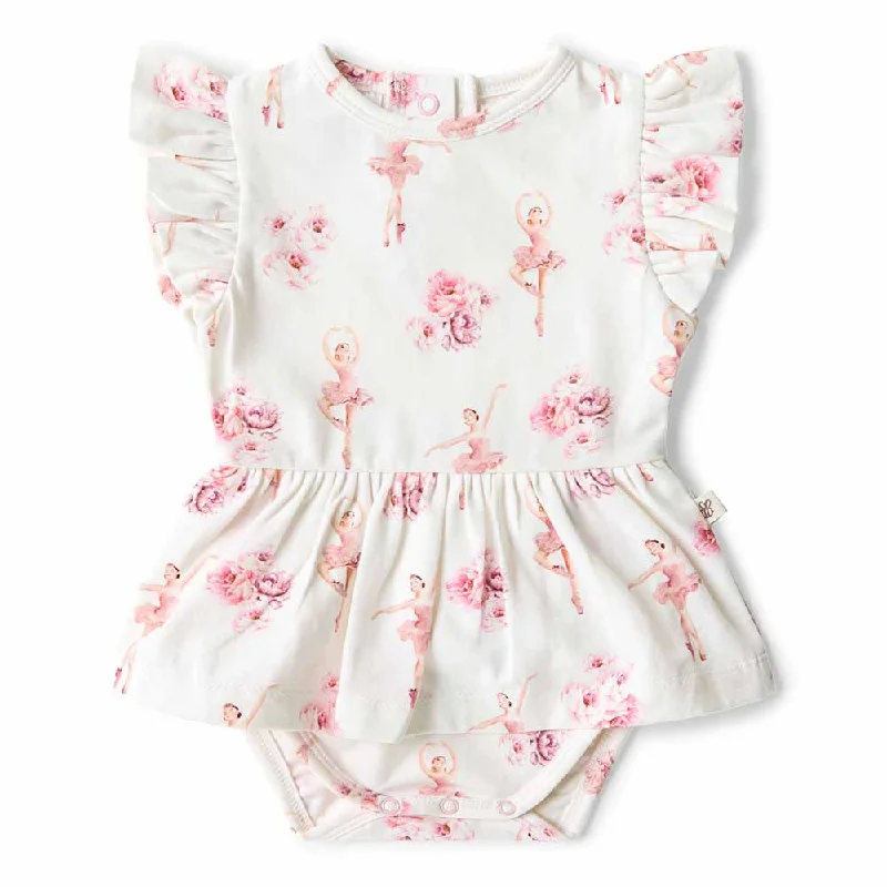 Snuggle Hunny Organic Dress With Frill - Ballerina