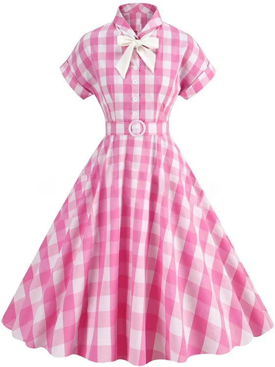 Pink Short Sleeve Bow