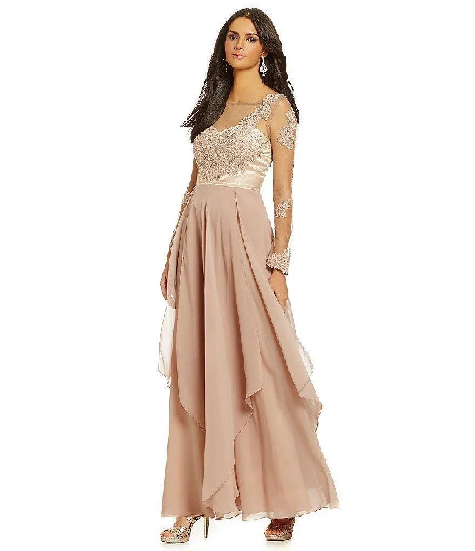Decode 1.8 - 182825SC Illusion Ruffled A-Line Evening Dress