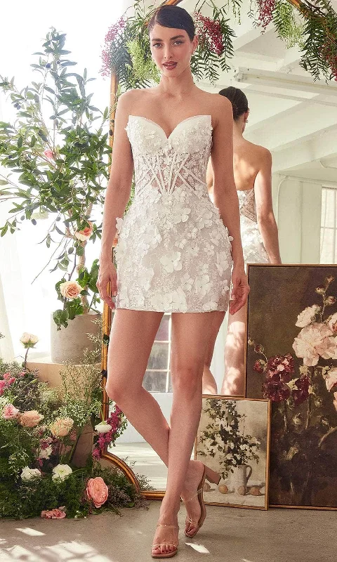 Andrea and Leo WL083 - Embroidered  Strapless Cocktail Dress