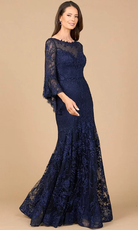 Lara Dresses 28906 - Bateau Lace Mermaid Formal Dress