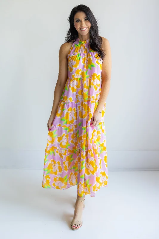 Bethany Dress | Sea Flower Lilac
