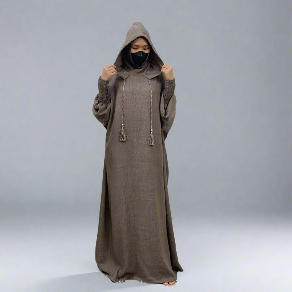 Hooded Jilbab Abaya Prayer Dress Middle East Arab Women Halal Clothing
