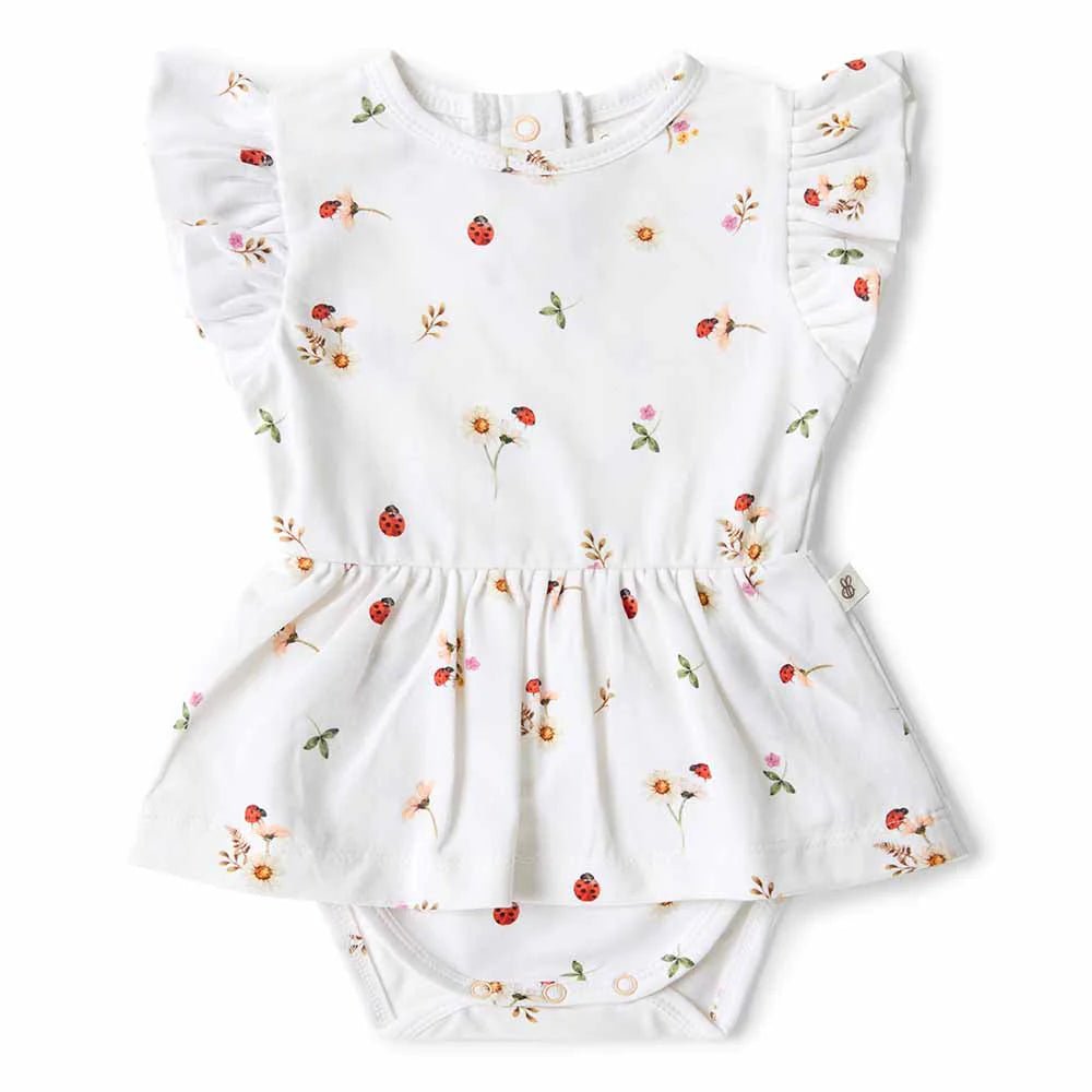 Snuggle Hunny Organic Dress With Frill - Ladybug