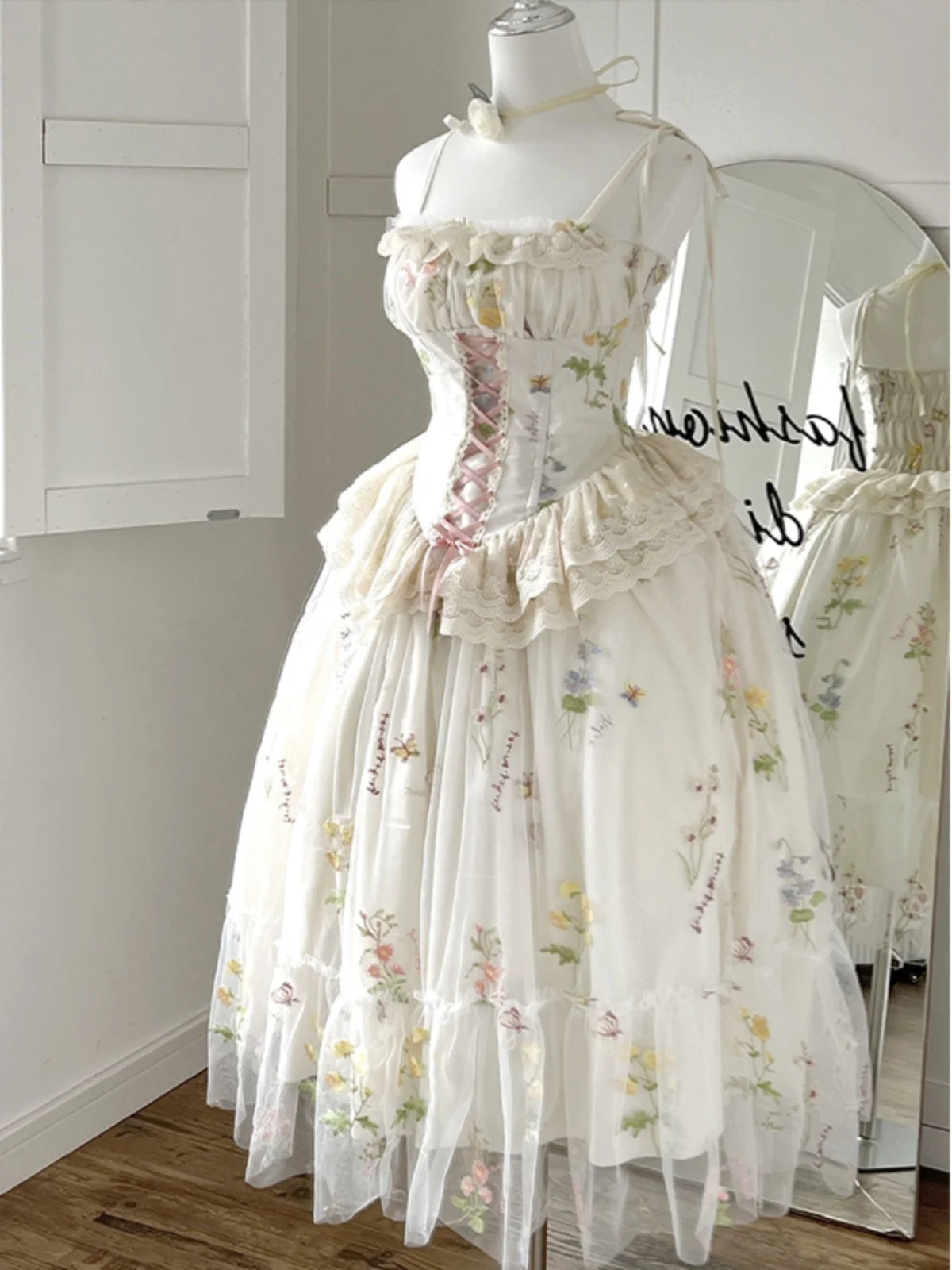 TAVIMART  -  Lolita Style Wear Dress Women's Summer Birthday Party Mesh Holiday Dress Dress