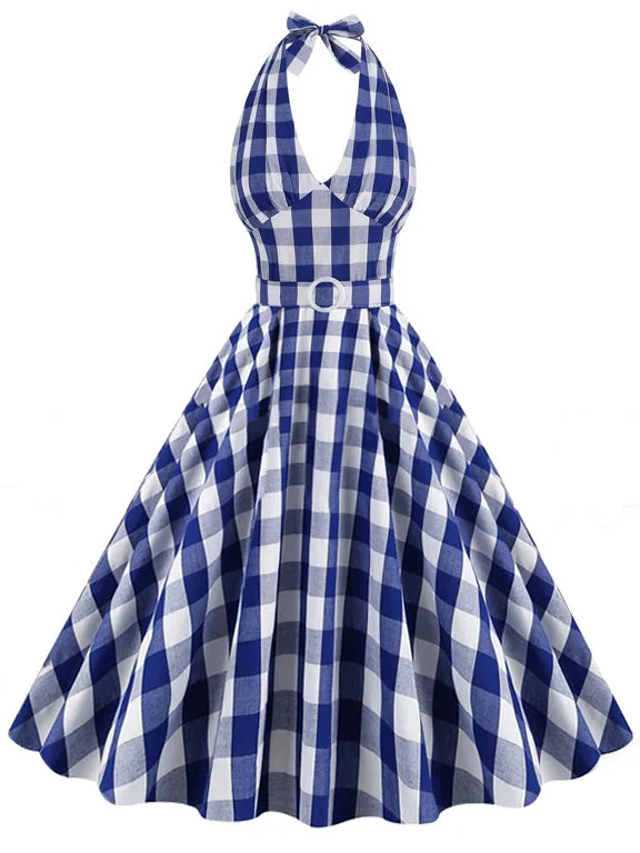 Blue Halter Neck Tie