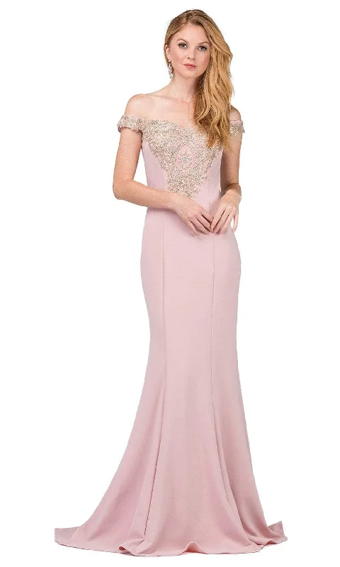 Dancing Queen 2414 - Applique Mermaid Long Dress