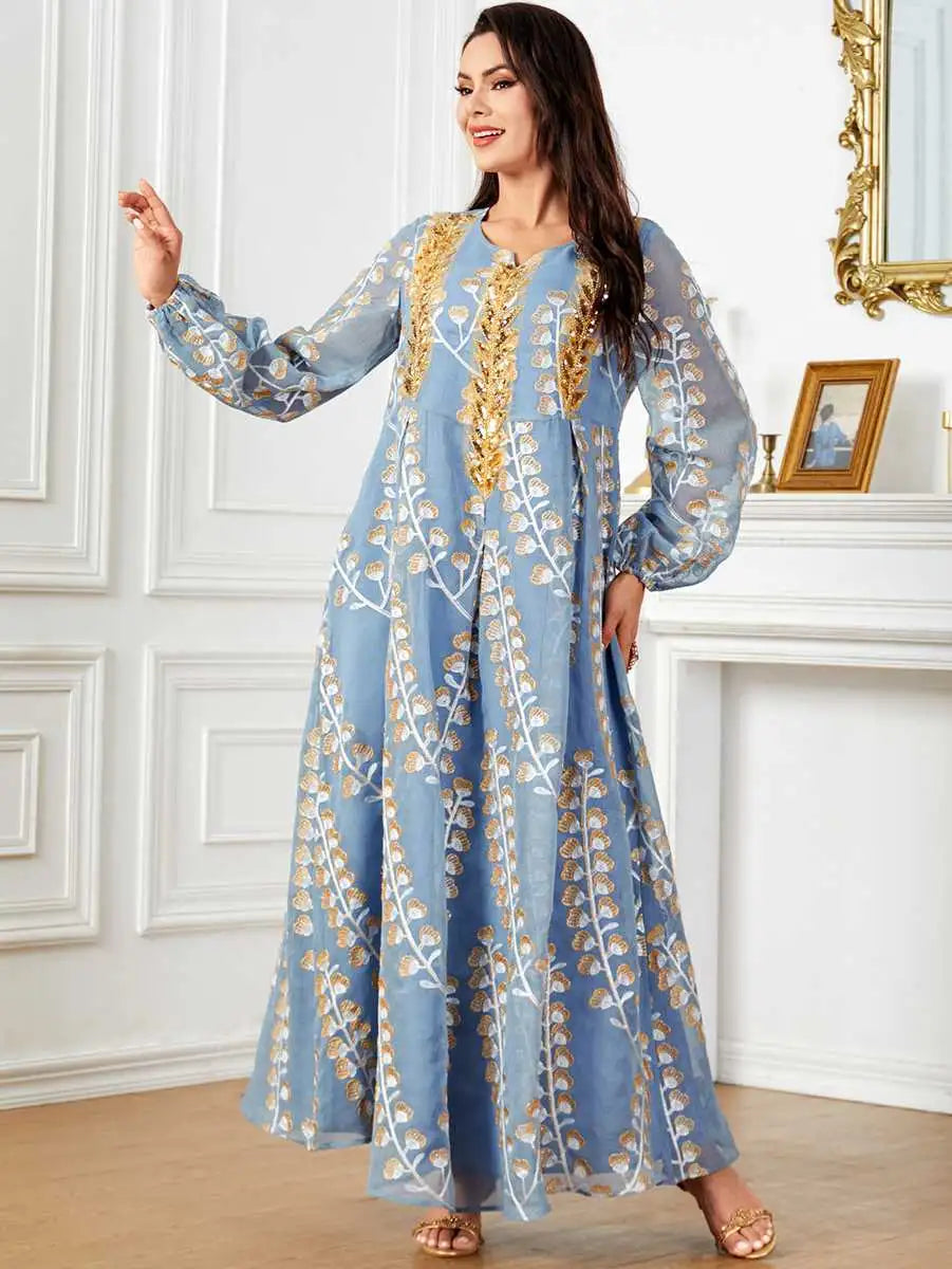 Embroidery Eid Caftan Kaftan Dress For Party And Wedding #244039
