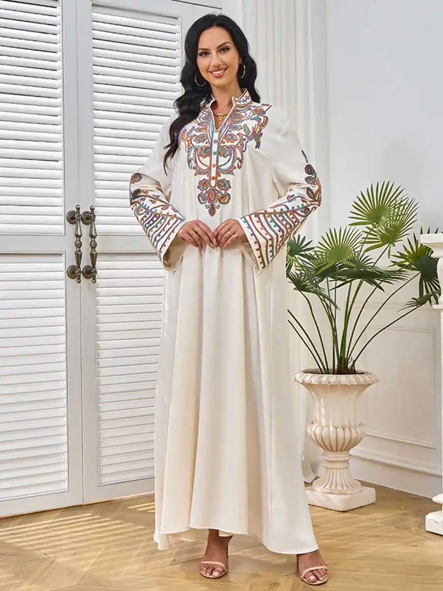 Eid Rope Embroidery Caftan Kaftan Dress #25232