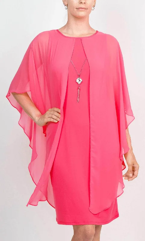 Glamour G0N406 - Cape Sleeve Dress