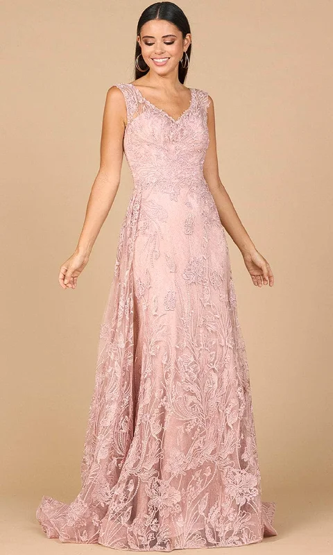 Lara Dresses 28979 - V-Neck Sleeveless Evening Gown