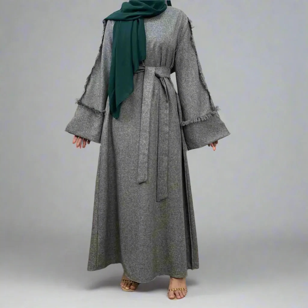 Modest Fashion Arab Plain Abaya Dress
