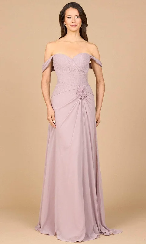 Lara Dresses 28911 - Draped Off Shoulder Ruched Formal Dress