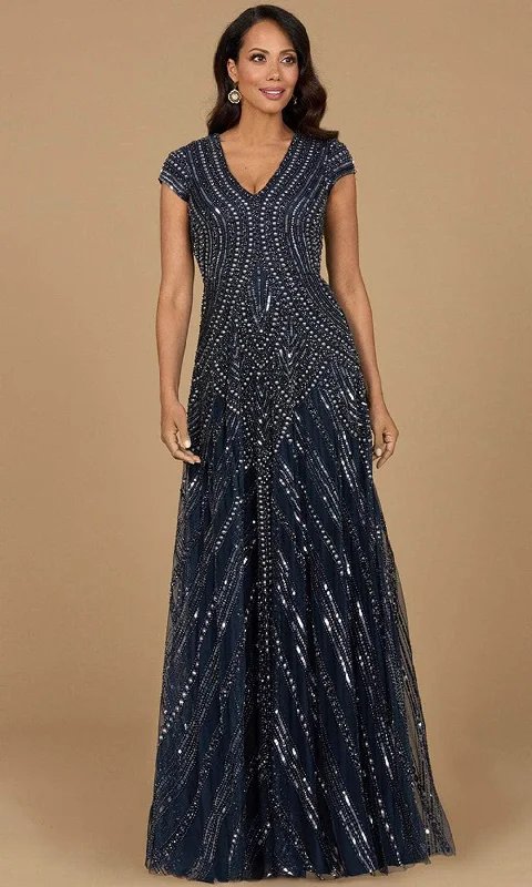 Lara Dresses 28952 - Cap Sleeve A-Line Prom Gown