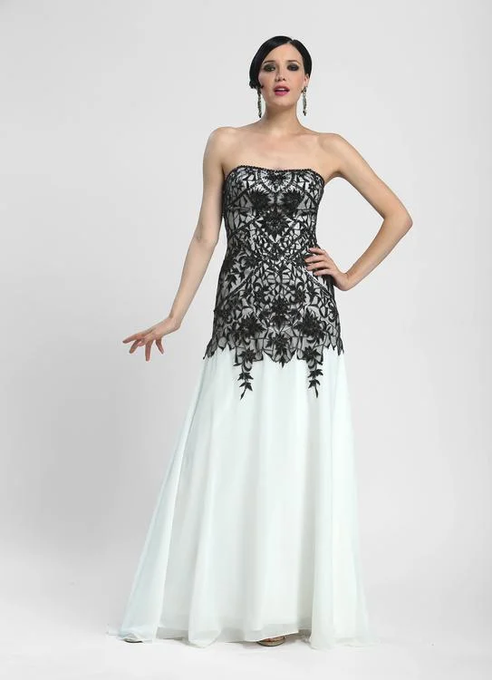 Sue Wong - Strapless Laced Bodice Long Dress N4134SC