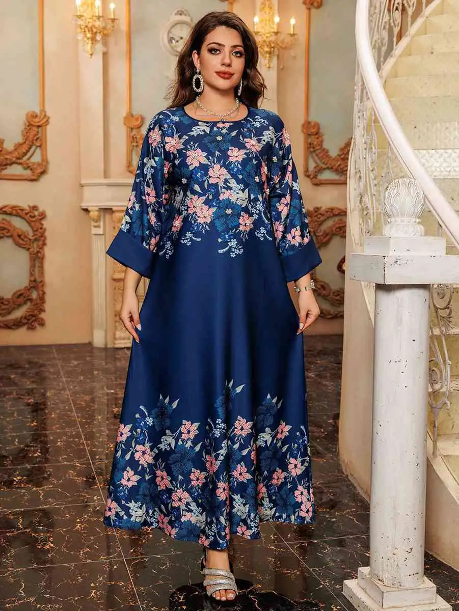 Hotfix Rhinestone Eid Caftan Kaftan Dress