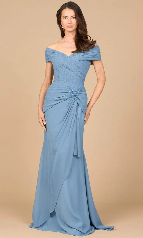 Lara Dresses 28912 - Chiffon Ruched Evening Gown