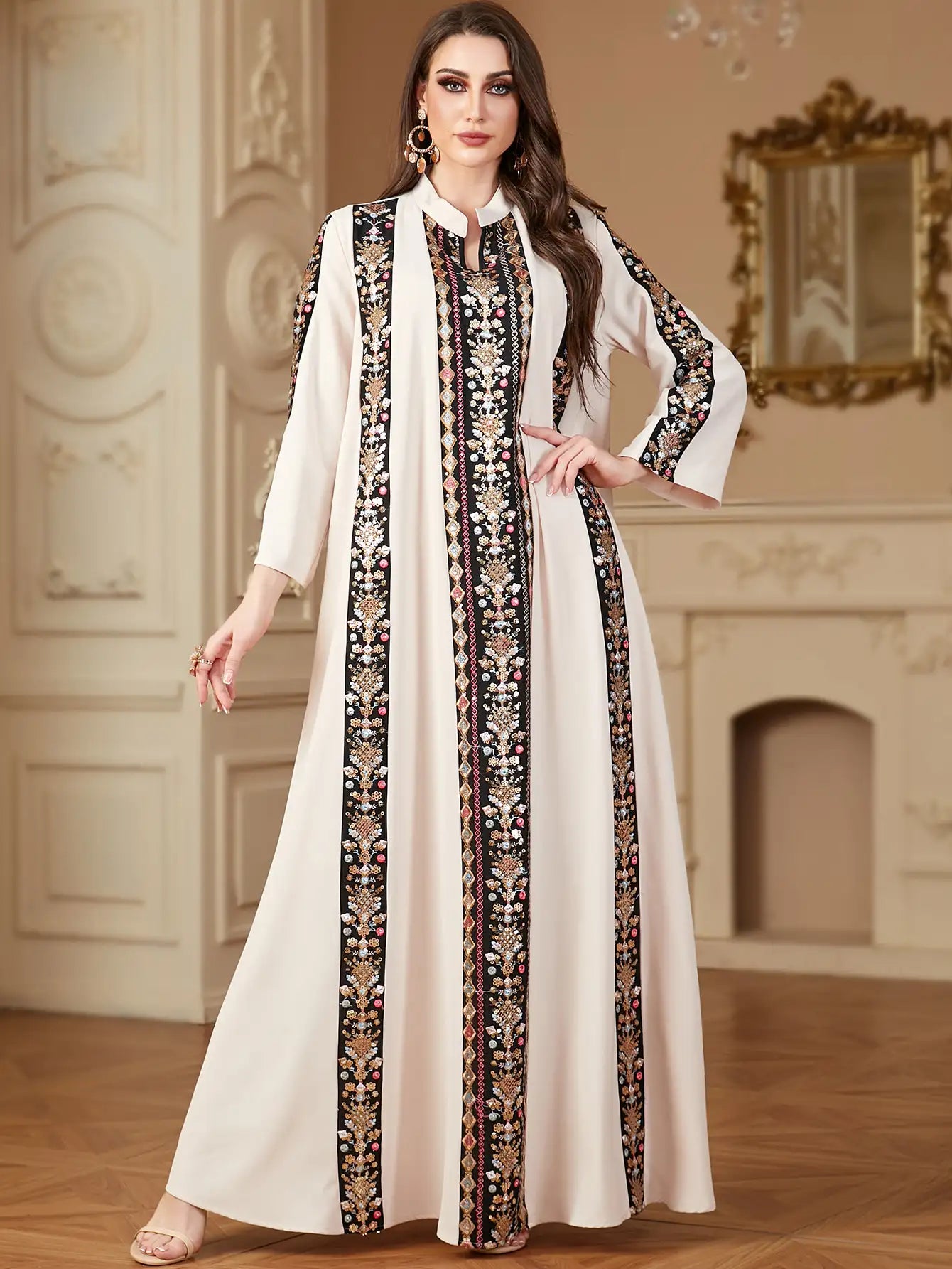 Embroidery Eid Caftan Kaftan Dress Jalabiya