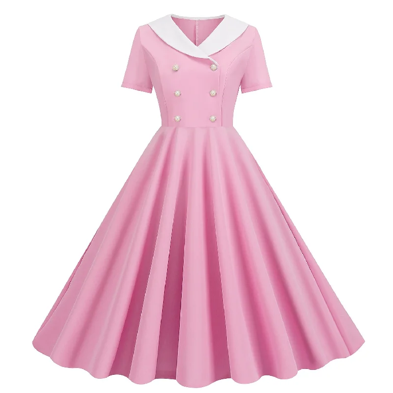 A-Line/Princess Jewel Neck Short Sleeves Knee-Length Halloween Performance Costumes Dress with Ruffles
