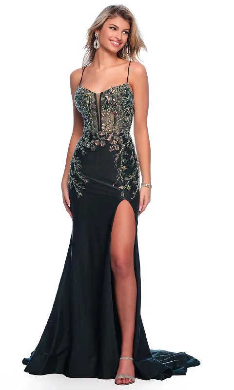 Dave & Johnny 11551 - Illusion Corset Sheath Evening Dress