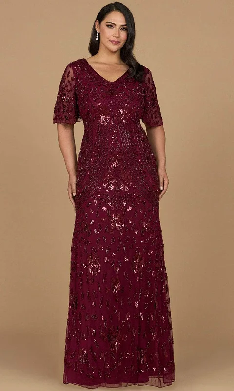 Lara Dresses 28975 - V-Neck Embellished Evening Dress