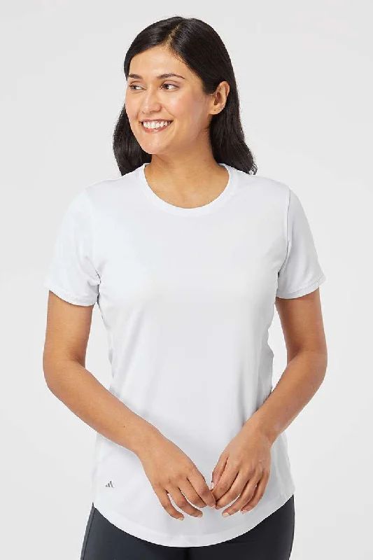 Adidas Womens UPF 50+ Short Sleeve Crewneck T-Shirt - White