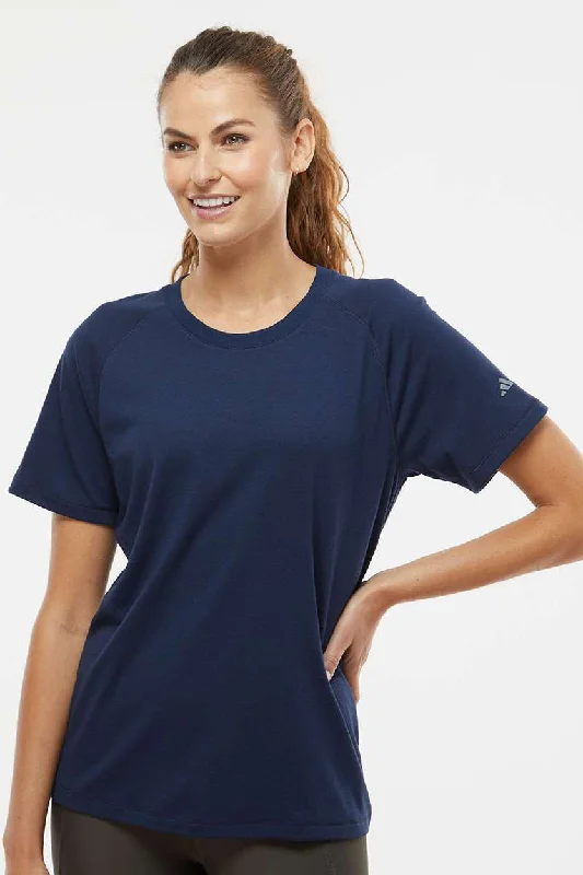 Adidas Womens Short Sleeve Crewneck T-Shirt - Collegiate Navy Blue