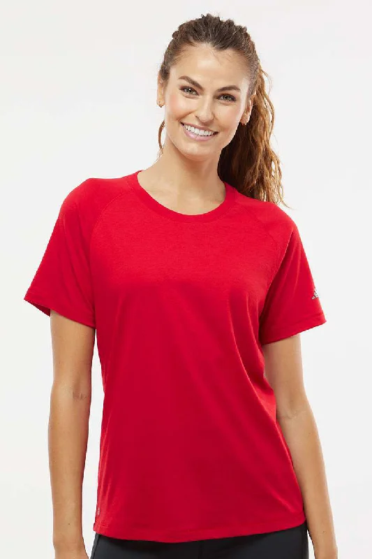 Adidas Womens Short Sleeve Crewneck T-Shirt - Power Red