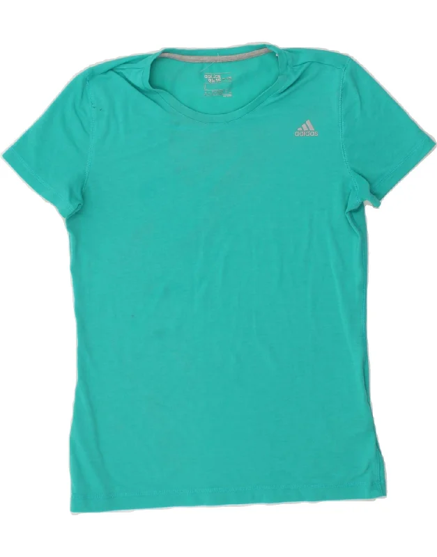 ADIDAS Womens T-Shirt Top UK 16/18 Large Turquoise