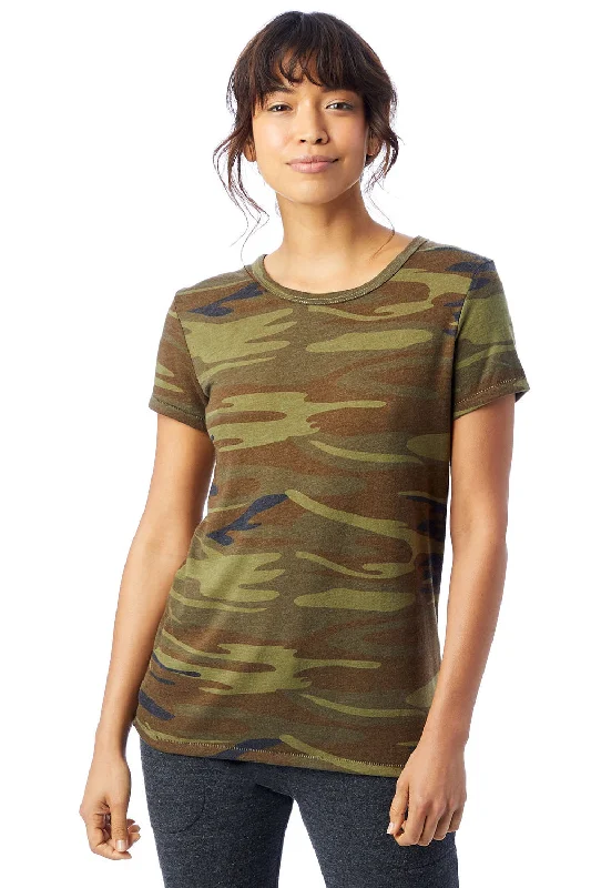 Alternative Womens Ideal Short Sleeve Crewneck T-Shirt - Camo