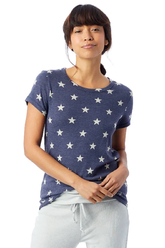 Alternative Womens Ideal Short Sleeve Crewneck T-Shirt - Stars