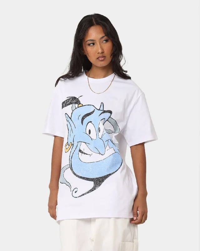 Disney Genie Vintage T-Shirt White Terry Blend Velvet Blend Canvas Blend