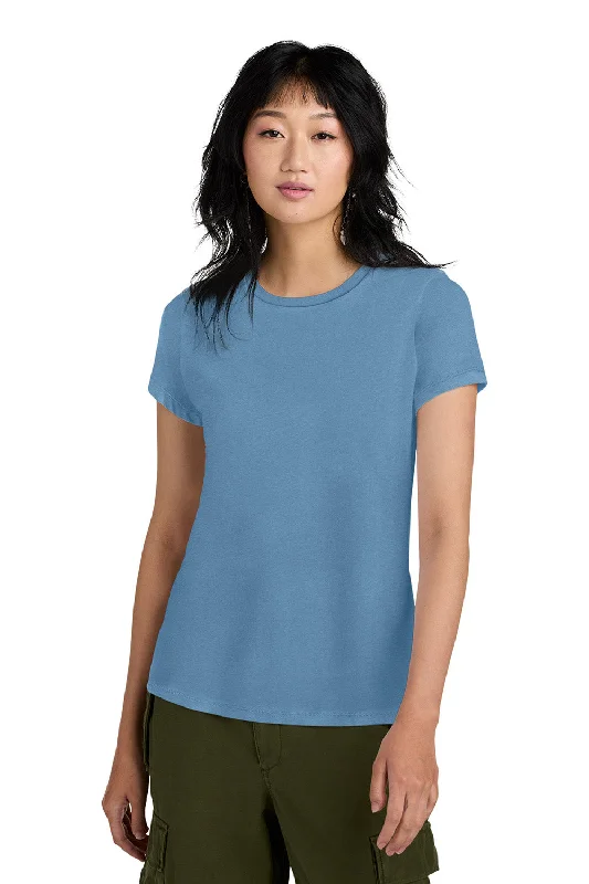 District Womens Perfect Weight Short Sleeve Crewneck T-Shirt - Tundra Blue - NEW