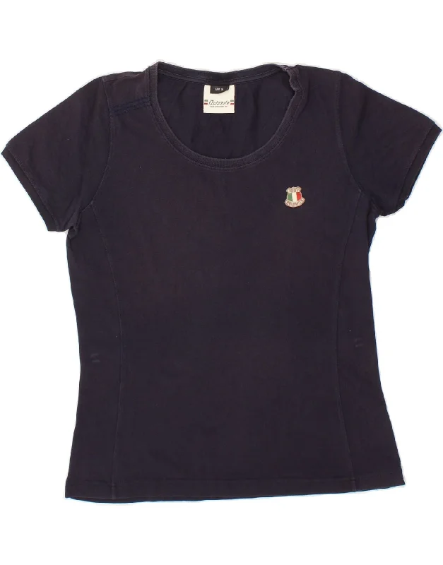 DOLOMITE Womens T-Shirt Top UK 18 XL Navy Blue Cotton