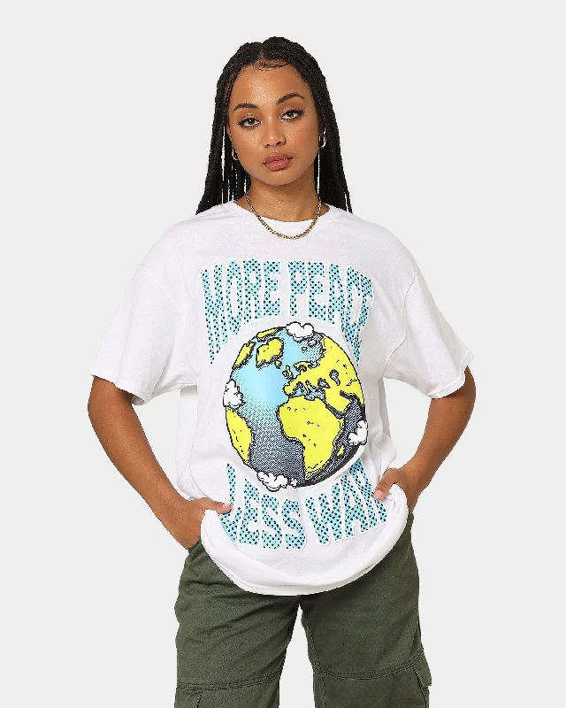 Goat Crew More Peace Less War Vintage T-Shirt White Elasticated Padded Insulated