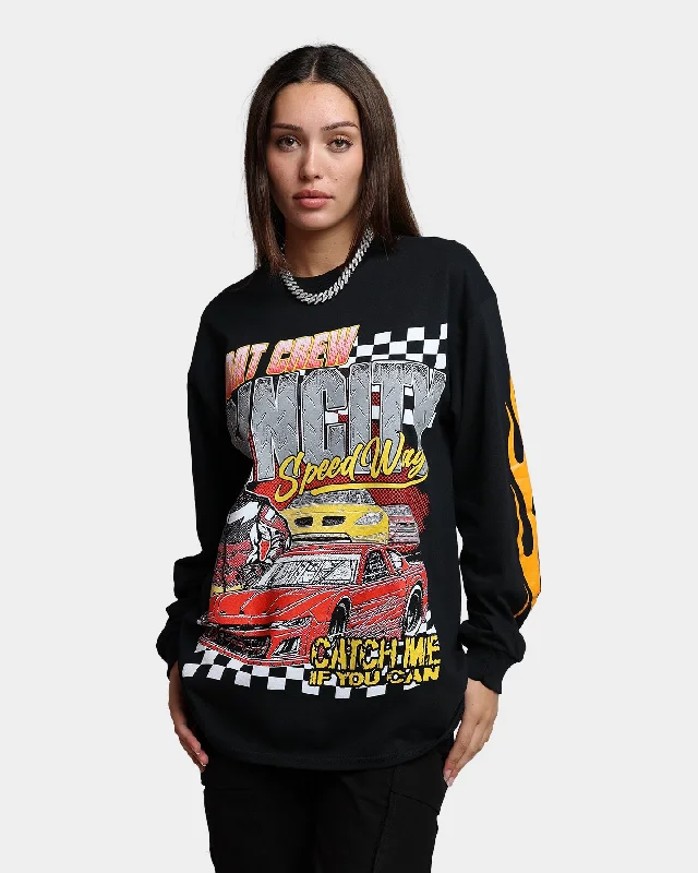 Goat Crew Sin City Speedway Vintage T-Shirt Black Wash Nylon Fabric Polyester Fabric Spandex Fabric