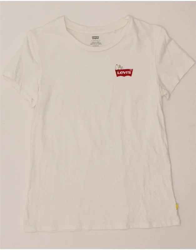 LEVI'S Womens T-Shirt Top UK 6 XS White