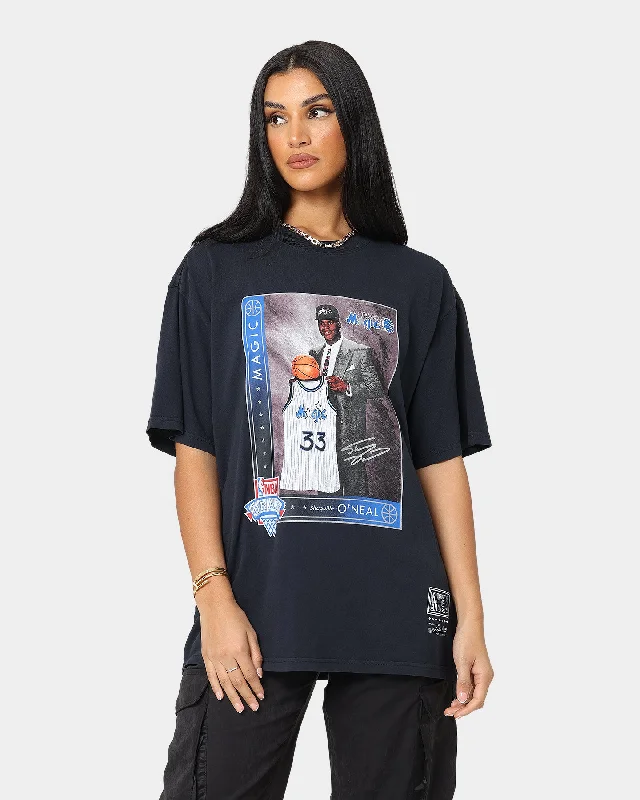 Mitchell & Ness Orlando Magic Shaquille O'Neal Draft Day Vintage T-Shirt Faded Black Jersey Fabric Tulle Fabric Batik Fabric