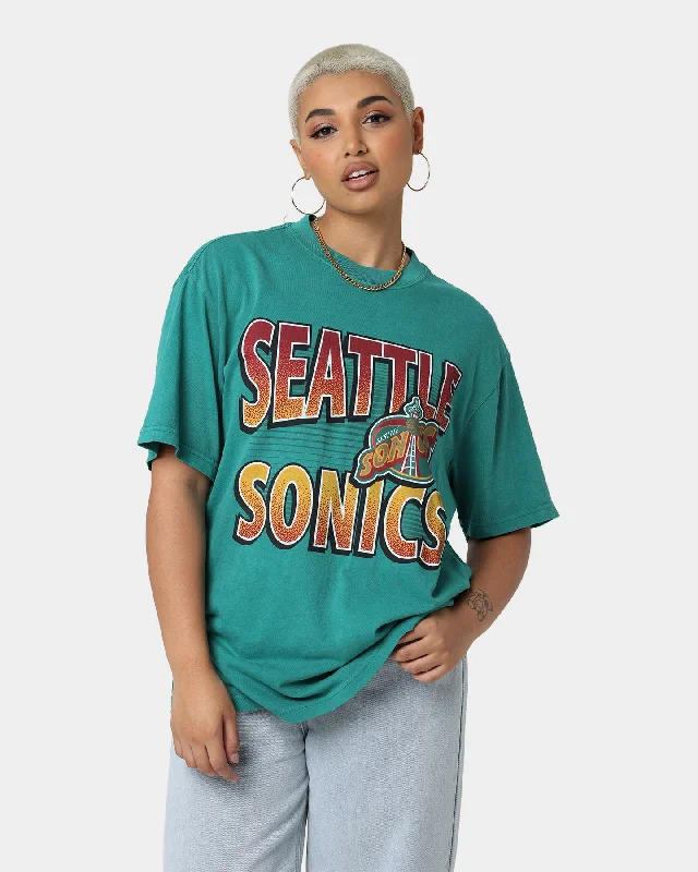 Mitchell & Ness Seattle Sonics Incline Stack Vintage T-Shirt Faded Green Wool Fabric Cashmere Fabric Tweed Fabric