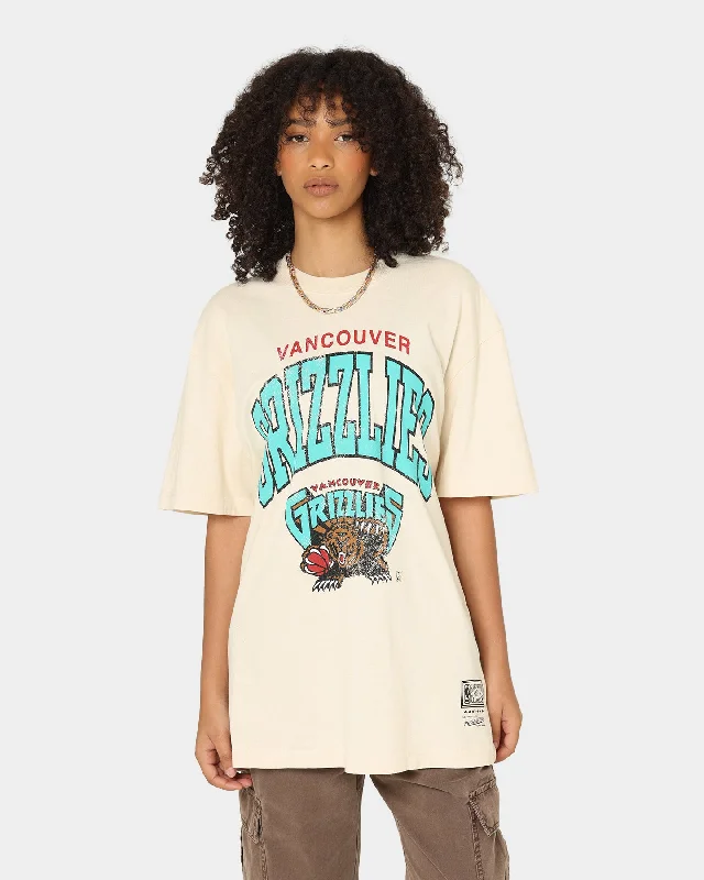 Mitchell & Ness Vancouver Grizzlies XL Arch Vintage T-Shirt Sand Lace Blend Ribbed Blend Corduroy Blend