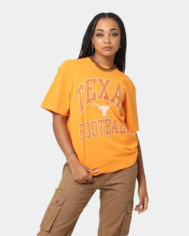 National Collegiate Athletic Association University of Texas Arch Sport Vintage T-Shirt Faded Orange Houndstooth Herringbone Solid