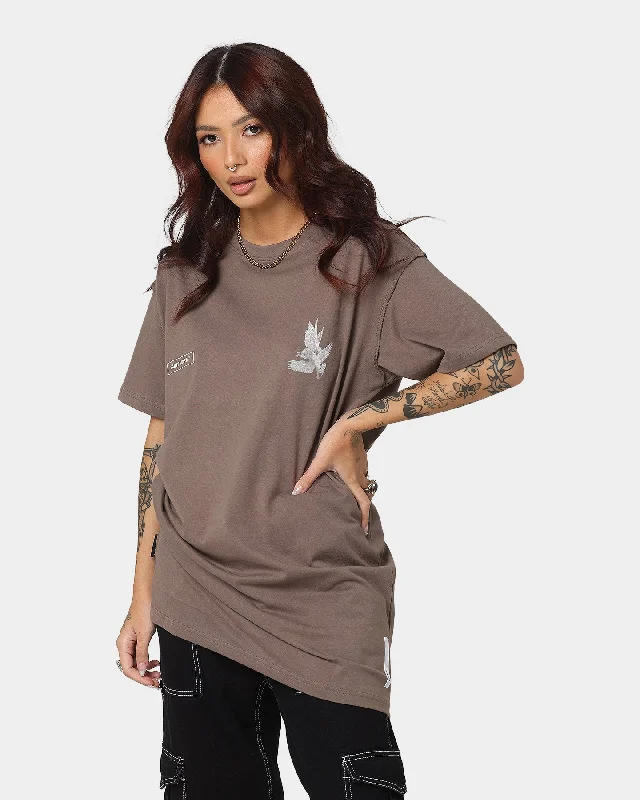 Saint Morta Doves Vintage T-Shirt Brown Anti-Pilling Machine Wash Handmade