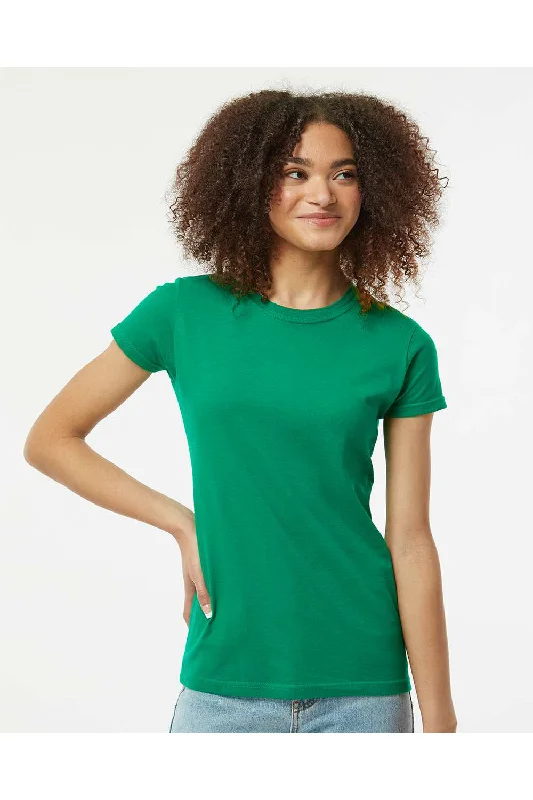 Tultex Womens Fine Jersey Slim Fit Short Sleeve Crewneck T-Shirt - Kelly Green - NEW